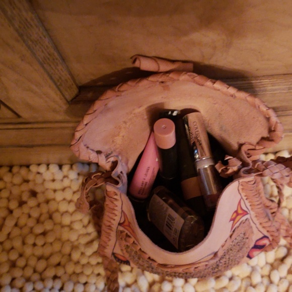 Braided handle hand made leather shoulder pirse - Picture 2 of 4